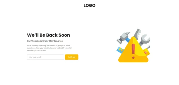 Maintenance/Coming Soon Template