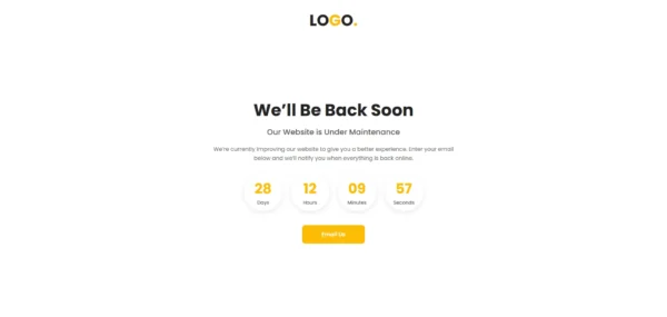 Maintenance/Coming Soon Template