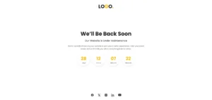 Coming Soon (Timer+Socials)