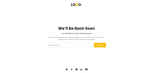 Maintenance/Coming Soon Template